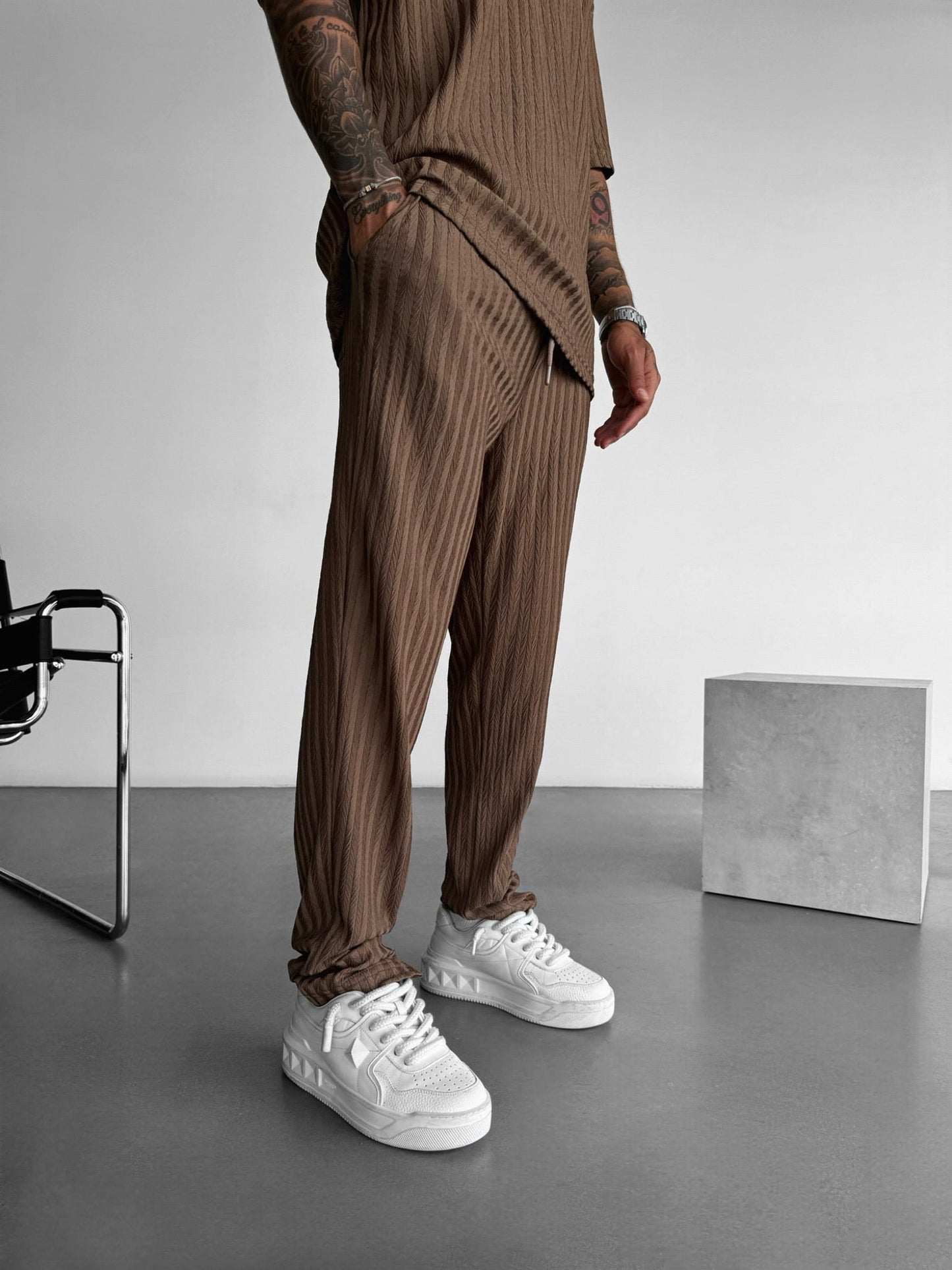 Loose Fit Structured Trousers