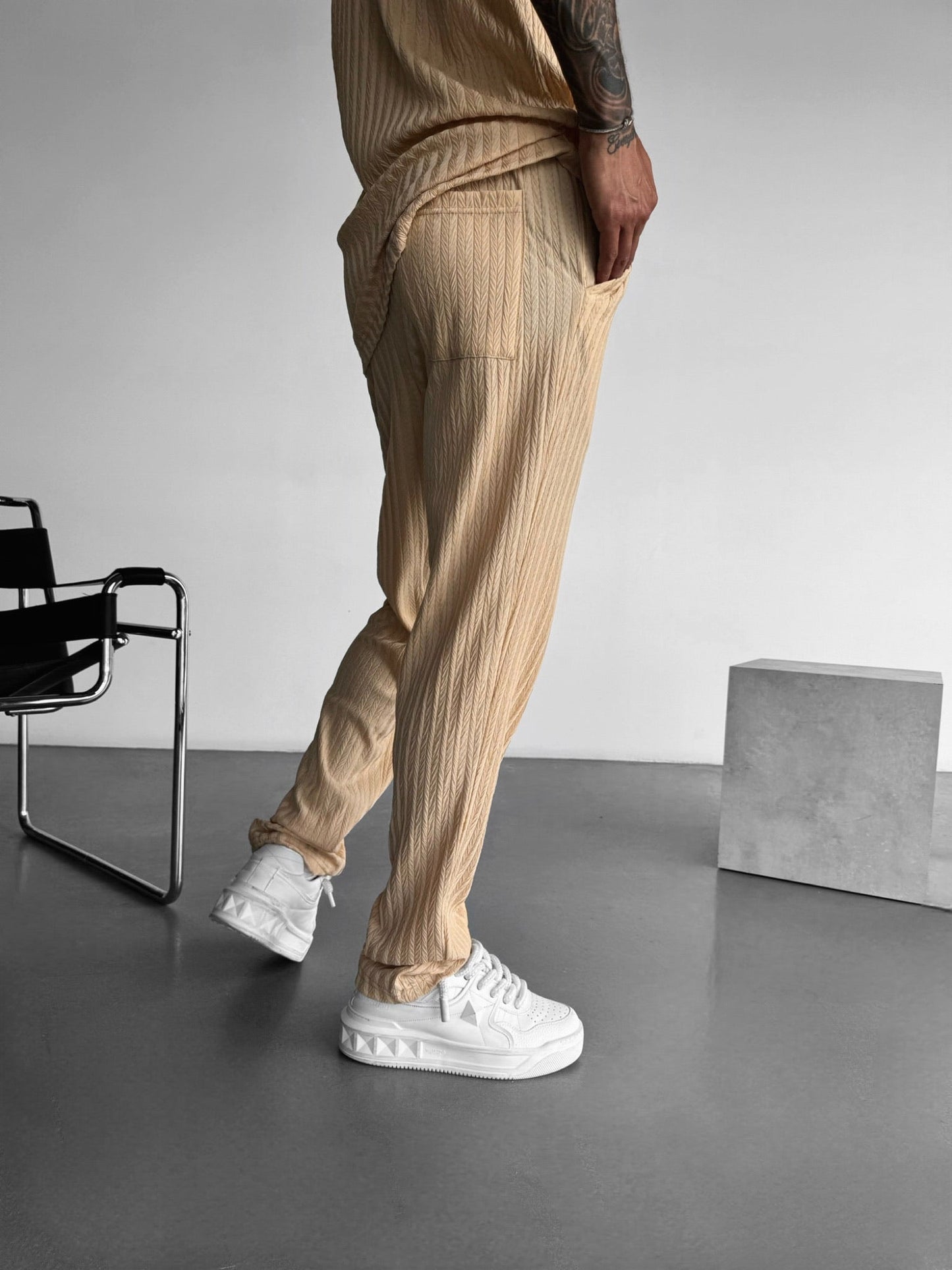 Loose Fit Structured Trousers