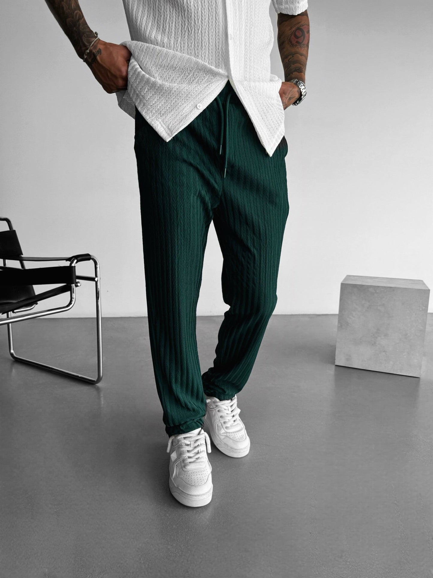 Loose Fit Structured Trousers